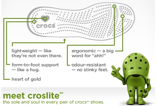Crocs Croslite features